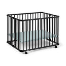 B-Ware Geuther Laufgitter Spielfläche Lucilee Buchenholz Höhenverstellbar Schwarz