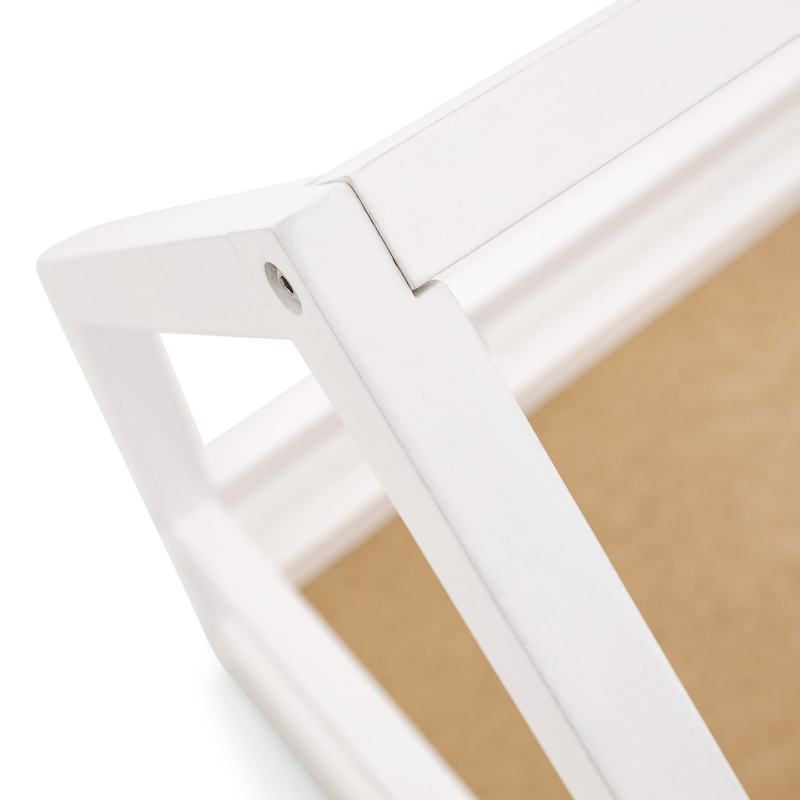 B-Ware Goki Puppenbett Kinderbett Giebeldach Weiß Holz Puppenmöbel Zubehör Dach936