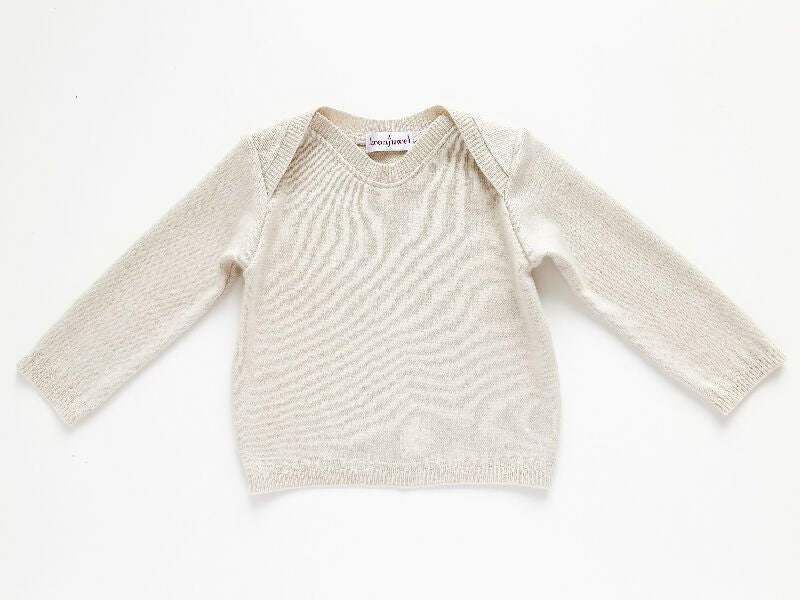 kronjuwel Kaschmirpullover für Kinder in Größe 80 sand Upcycling