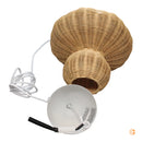 Allie Hängeleuchte Lampe Rattan Pilzform Naturbraun Deckenleuchte Wohnraum B-Ware