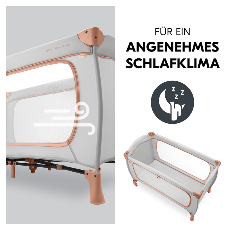 B-Ware Hauck Sleep N Play Go Plus Reisebett Beistellbett Babybett Staub Kork Faltbar