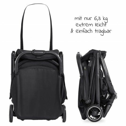 B-Ware Hauck Reisebuggy Swift X Buggy Kinderwagen Kinderbuggy Einhand Autofold Black