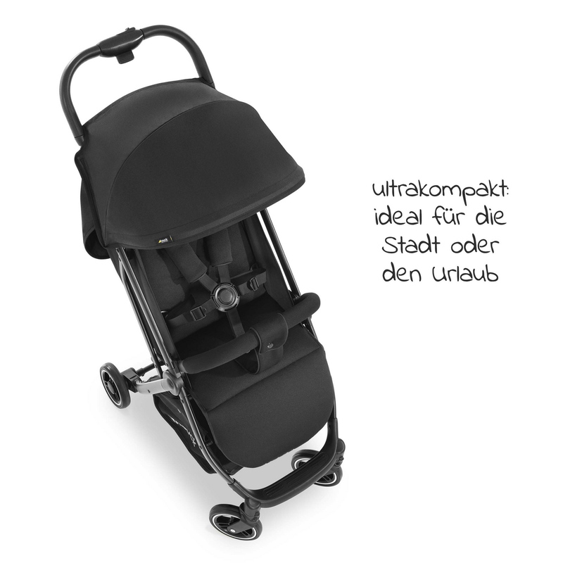 B-Ware Hauck Reisebuggy Swift X Buggy Kinderwagen Kinderbuggy Einhand Autofold Black