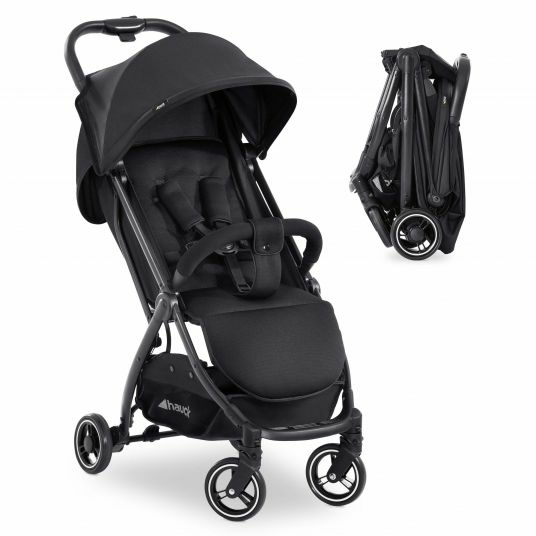 B-Ware Hauck Reisebuggy Swift X Buggy Kinderwagen Kinderbuggy Einhand Autofold Black