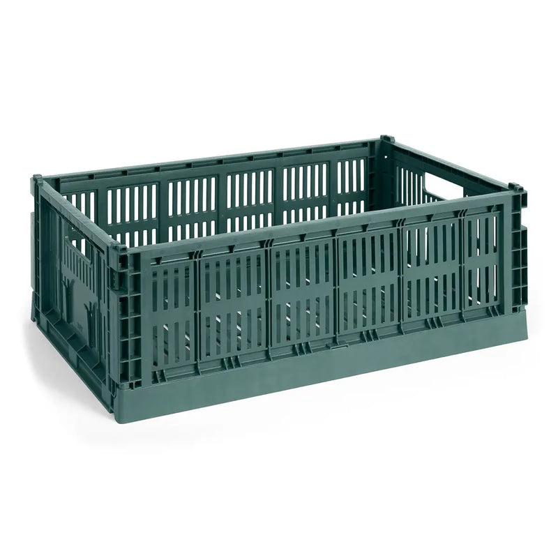 aufbewahrung hay B-Ware Hay Korb Kiste Aufbewahrung Dunkelgrün Colour Crate L Recycled