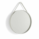 B-Ware Hay Strap Mirror No. 2 Spiegel Wandspiegel Dekospiegel Stahl ø 50 Cm Hellgrau