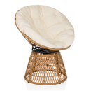 B-Ware Hjh Living Papasansessel Drehsessel Weavora Outdoor Sessel Beige