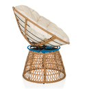 B-Ware Hjh Living Papasansessel Drehsessel Weavora Outdoor Sessel Beige