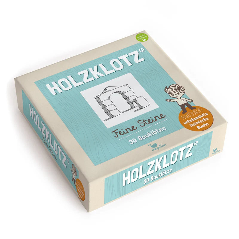Magellan Holzklotz – Feine Steine 30 Bauklötze aus Holz