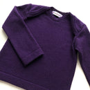 kronjuwel Langarmshirt Wolle/Kaschmir 86/92 violett Upcycling