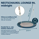 B-Ware Hudora Nestschaukel Schaukel Lounge Blau 90cm Kinder Tellerschaukel Outdoor