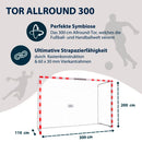 B-Ware Hudora Fußballtor Tor Allround Netz Rot Outdoor Kinder Erwachsene 300x200x110 Cm