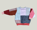 Upcycling PatchworkPullover für Kinder 98/104