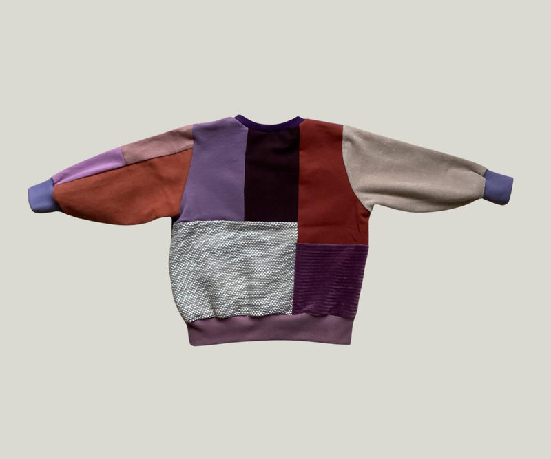 Upcycling PatchworkPullover für Kinder 86/92