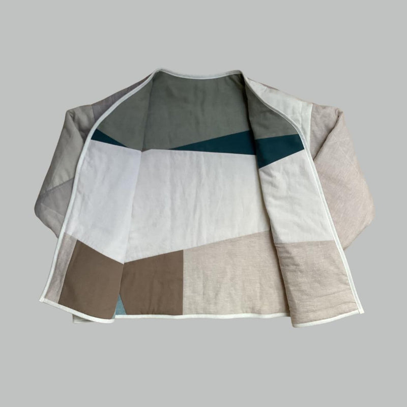 Upcycling PatchworkSteppJacke zum Wenden
