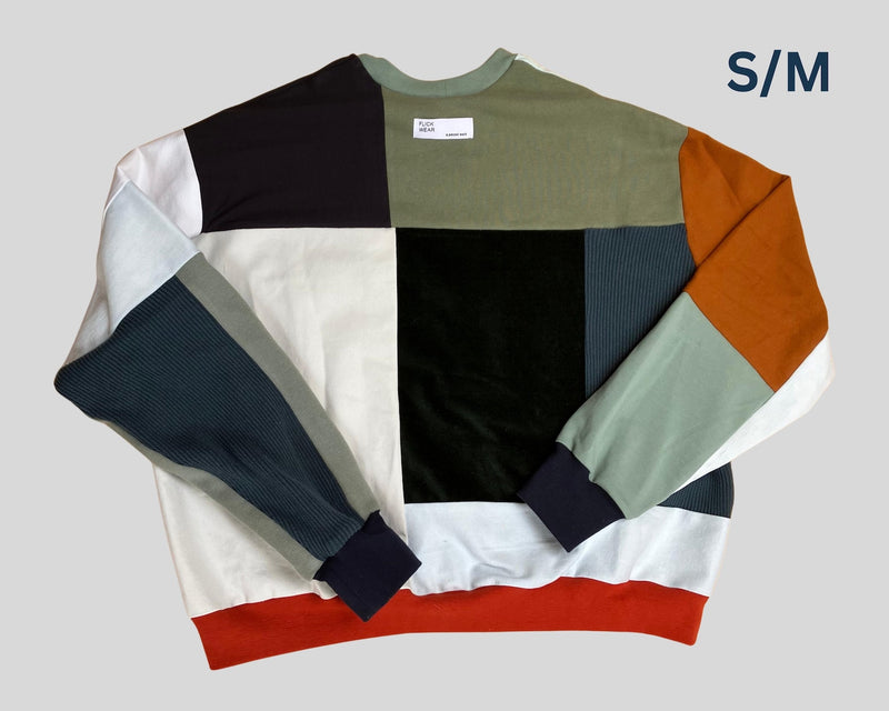 Upcycling PatchworkPullover für Frauen S/M