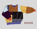 Upcycling PatchworkPullover für Kinder 110/116