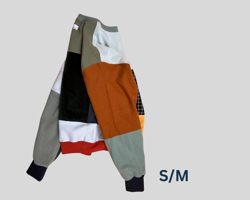 Upcycling PatchworkPullover für Frauen S/M
