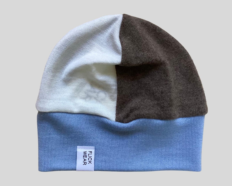 Bunte Kindermütze aus Upcycling-Wolle 2