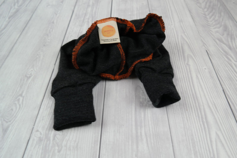 Baby pants &amp; hat for newborns 50/56 made of 100% rescued merino wool in dark grey anthracite