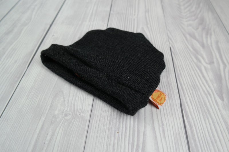 Baby pants &amp; hat for newborns 50/56 made of 100% rescued merino wool in dark grey anthracite