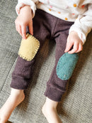 1 Paar Wollwalk Flicken Patches Upcycling-Wolle zum Wollkleidung reparieren in Cremeweiß Oval-Form - Jawoll Baby