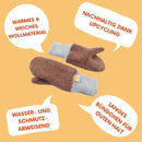 Handschuhe Fäustlinge für Kleinkinder aus Upcycling Wolle und Kaschmir in Rosa und Beige