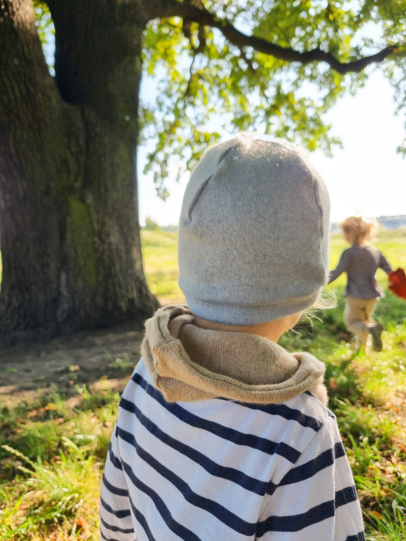 Warm beanie hat for babies &amp; children all colors made from upcycled cashmere / silk-cashmere / wool