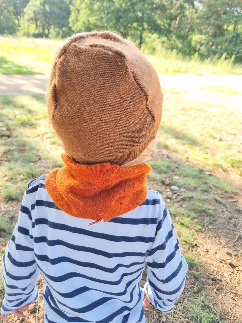 Loop Schlauchschal für Babys und Kinder in Wunschfarbe aus Upcycling Wolle oder Kaschmir