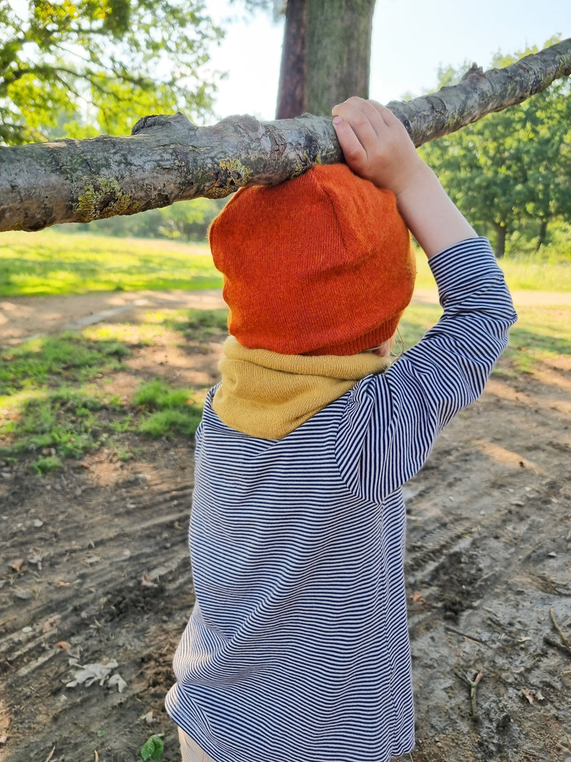 Loop Schlauchschal für Babys und Kinder in Wunschfarbe aus Upcycling Wolle oder Kaschmir