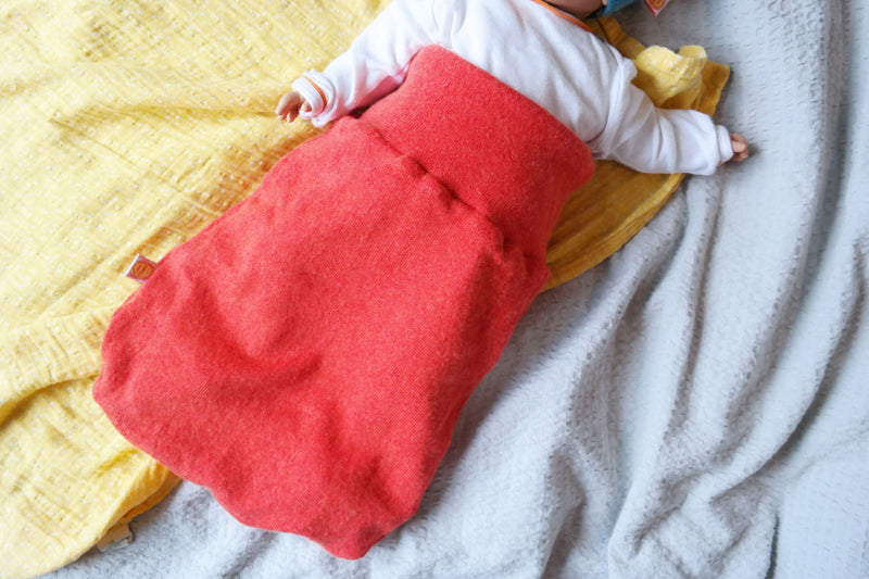 Baby Strampelsack Pucksack aus Upcycling Wolle in Farben deiner Wahl