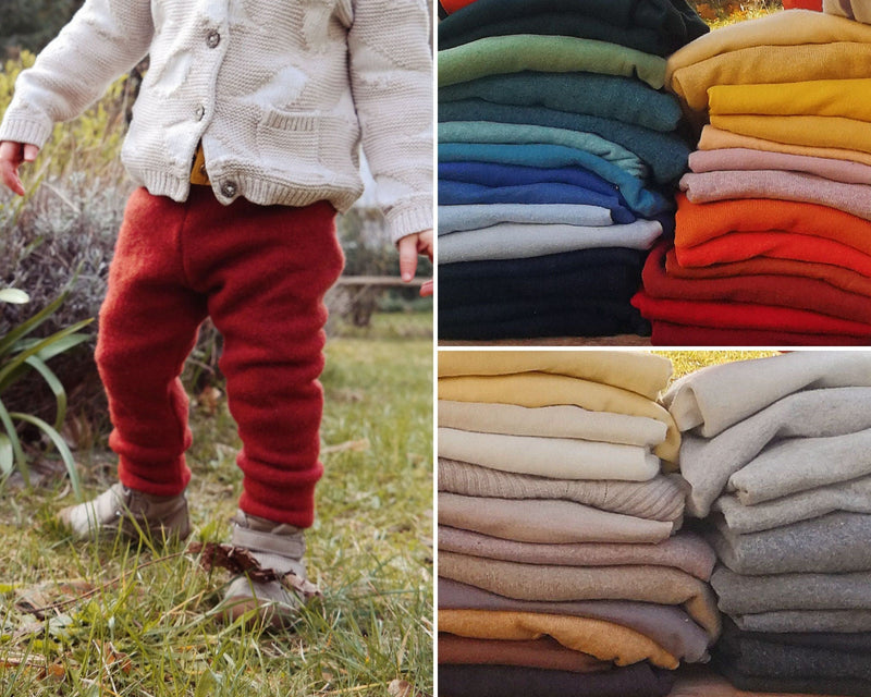 Outdoorhose für Babys und Kleinkinder aus Upcycling Wollwalk in deiner Wunschfarbe