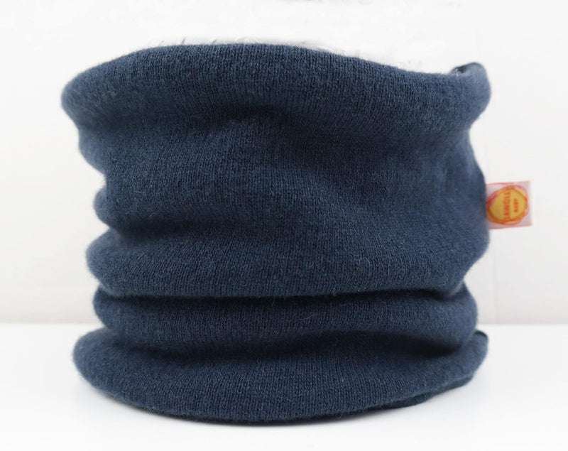 Loop for babies made of upcycled merino wool in dark blue