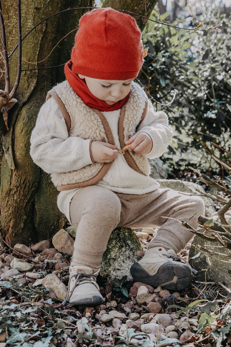 Growing pants for babies 62/68 made from upcycled wool in grey