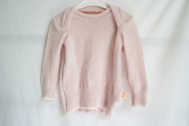 Pullover für Babys 74/80 aus 100 % Upcycling-Kaschmir in Zartrosa