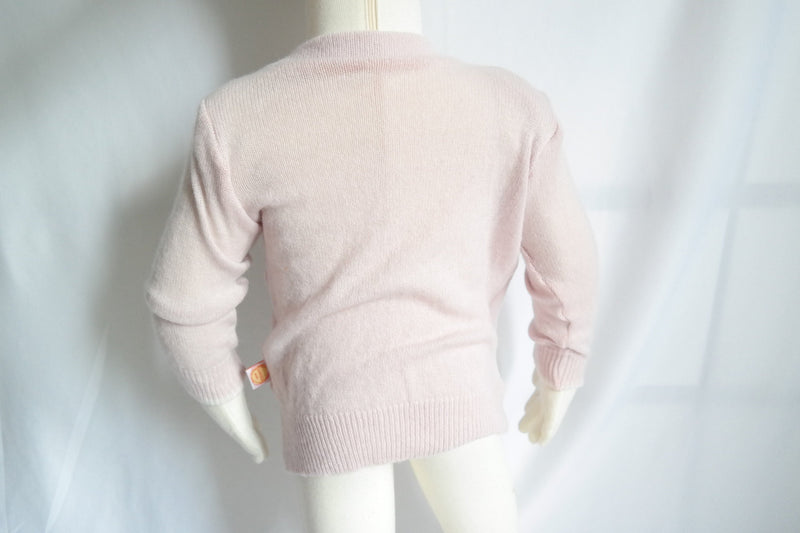 Pullover für Babys 74/80 aus 100 % Upcycling-Kaschmir in Zartrosa