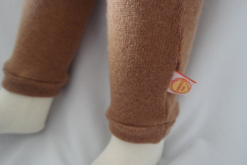 Leg warmers for babies 6-12 M made of upcycled cashmere in light brown