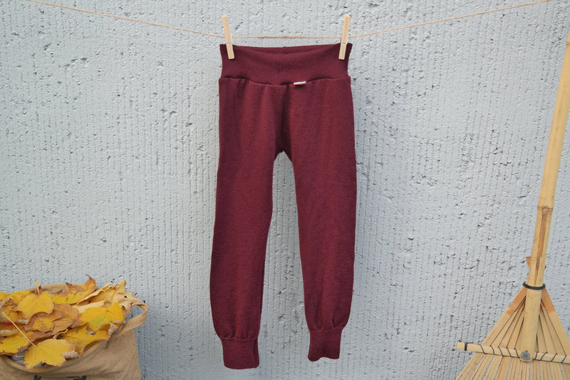 Leggings für Babys und Kinder aus Upcycling Wolle oder Kaschmir in deiner Wunschfarbe Größe 86 bis 128