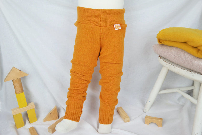 Leggings für Babys und Kinder aus Upcycling Wolle oder Kaschmir in deiner Wunschfarbe Größe 86 bis 128