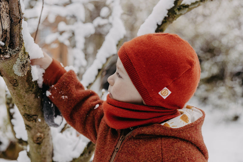 Loop für Babys aus Upcycling Seide & Kaschmir in Braun