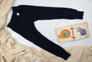 Leggings Kleinkinder 98/104 aus 100% Upcycling Wolle in Dunkelblau - Jawoll Baby
