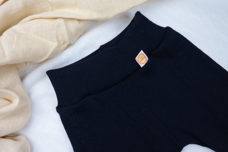Leggings Kleinkinder 98/104 aus 100% Upcycling Wolle in Dunkelblau - Jawoll Baby