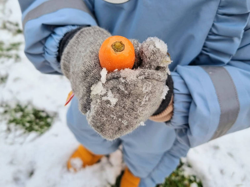 Handschuhe Fäustlinge für Kinder aus Upcycling Wolle in Grau