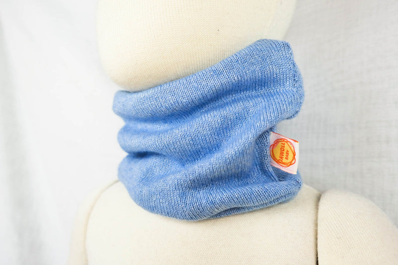 Loop for babies made of upcycled silk &amp; cashmere in light blue