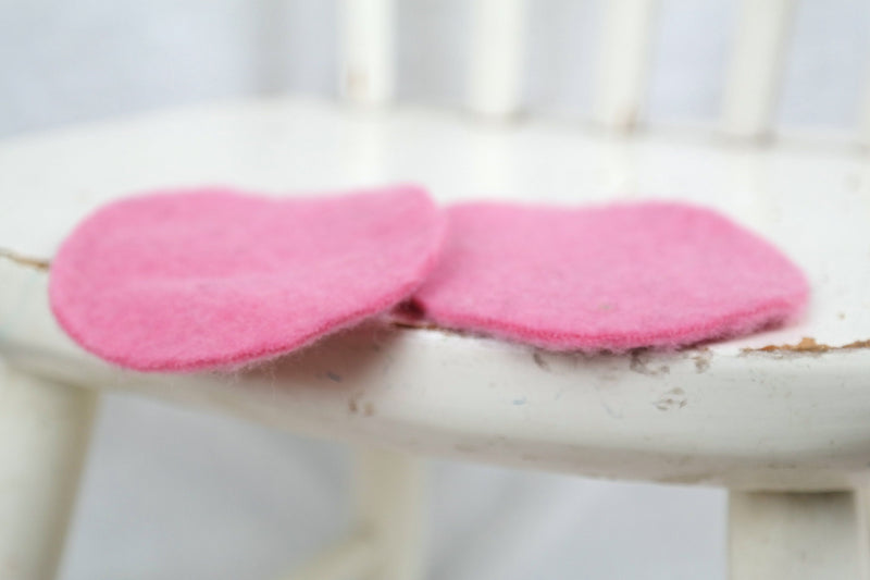 1 Paar Wollwalk Flicken Patches Upcycling-Wolle zum Wollkleidung reparieren in Rosa Oval-Form