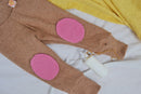 1 Paar Wollwalk Flicken Patches Upcycling-Wolle zum Wollkleidung reparieren in Rosa Oval-Form - Jawoll Baby