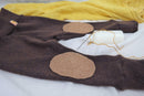 1 Paar Wollwalk Flicken Patches Upcycling-Wolle zum Wollkleidung reparieren in Hellbraun Karamell Oval-Form - Jawoll Baby