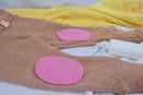 1 Paar Wollwalk Flicken Patches Upcycling-Wolle zum Wollkleidung reparieren in Rosa Oval-Form - Jawoll Baby