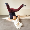 Splitpants für Kleinkinder 98/104 zum Windelfrei Abhalten und Trocken werden aus 100 % Upcycling-Wolle in Weinrot - Jawoll Baby