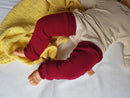 Tragestulpen Beinstulpen Babylegs aus Upcycling aus Wolle natürlicher Sonnenschutz im Sommer für Babys und Kleinkinder in der Trage in Rot - Jawoll Baby